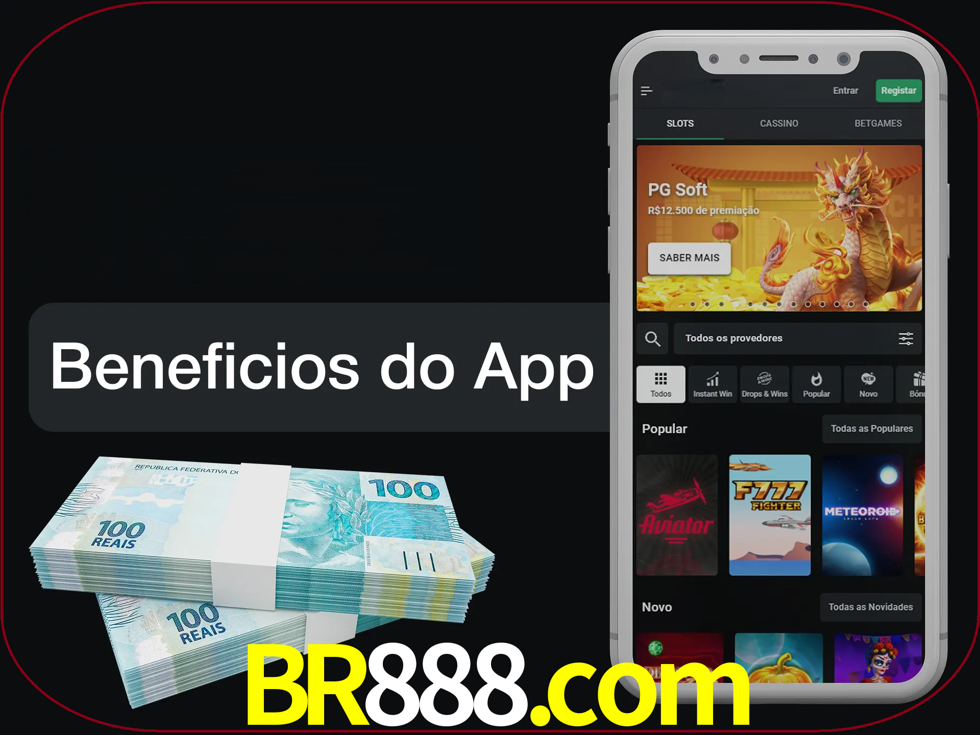 Obtenha todos os benefícios usando o aplicativo.