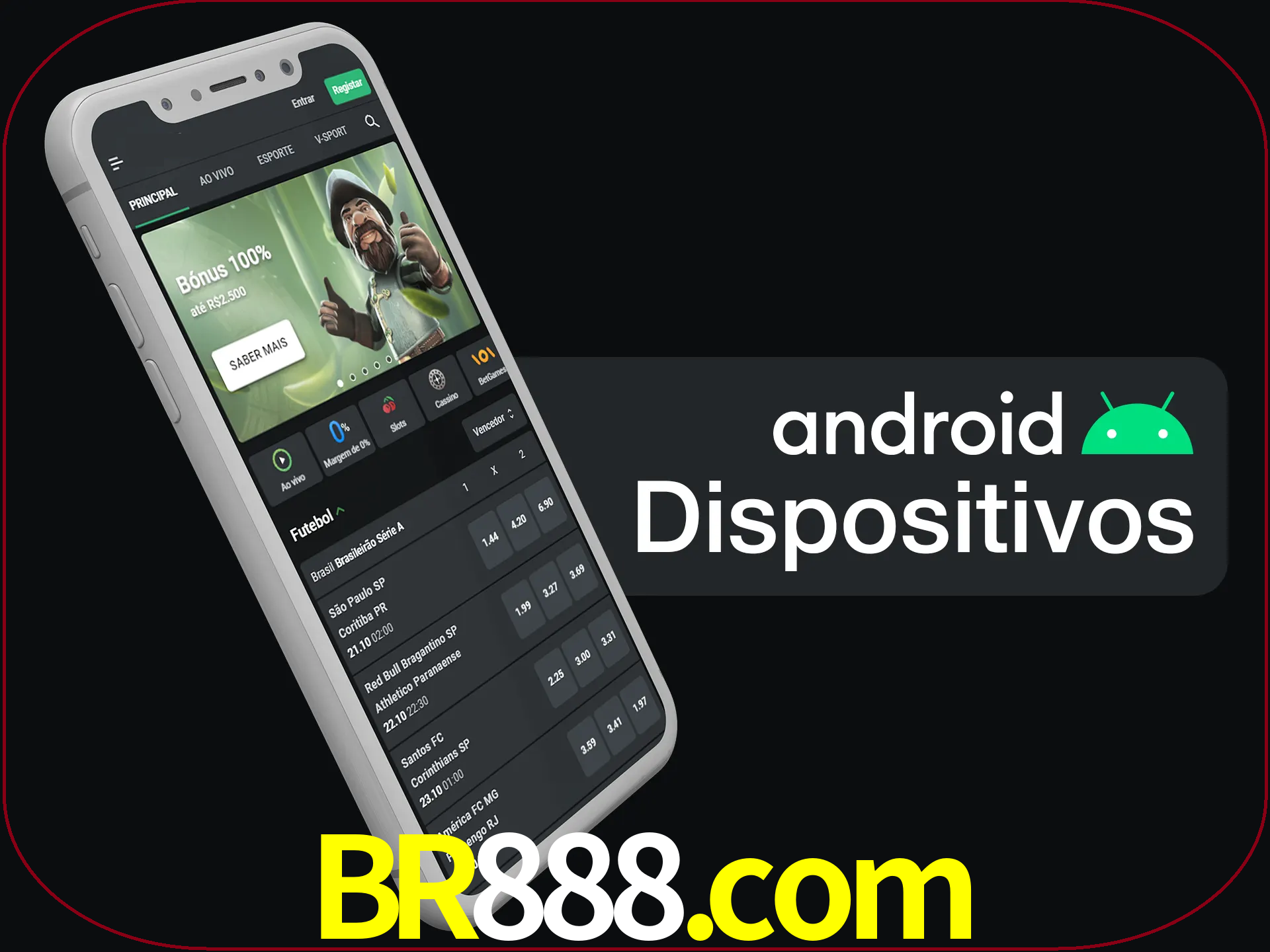 O aplicativo suporta a maioria de todos os dispositivos Android.