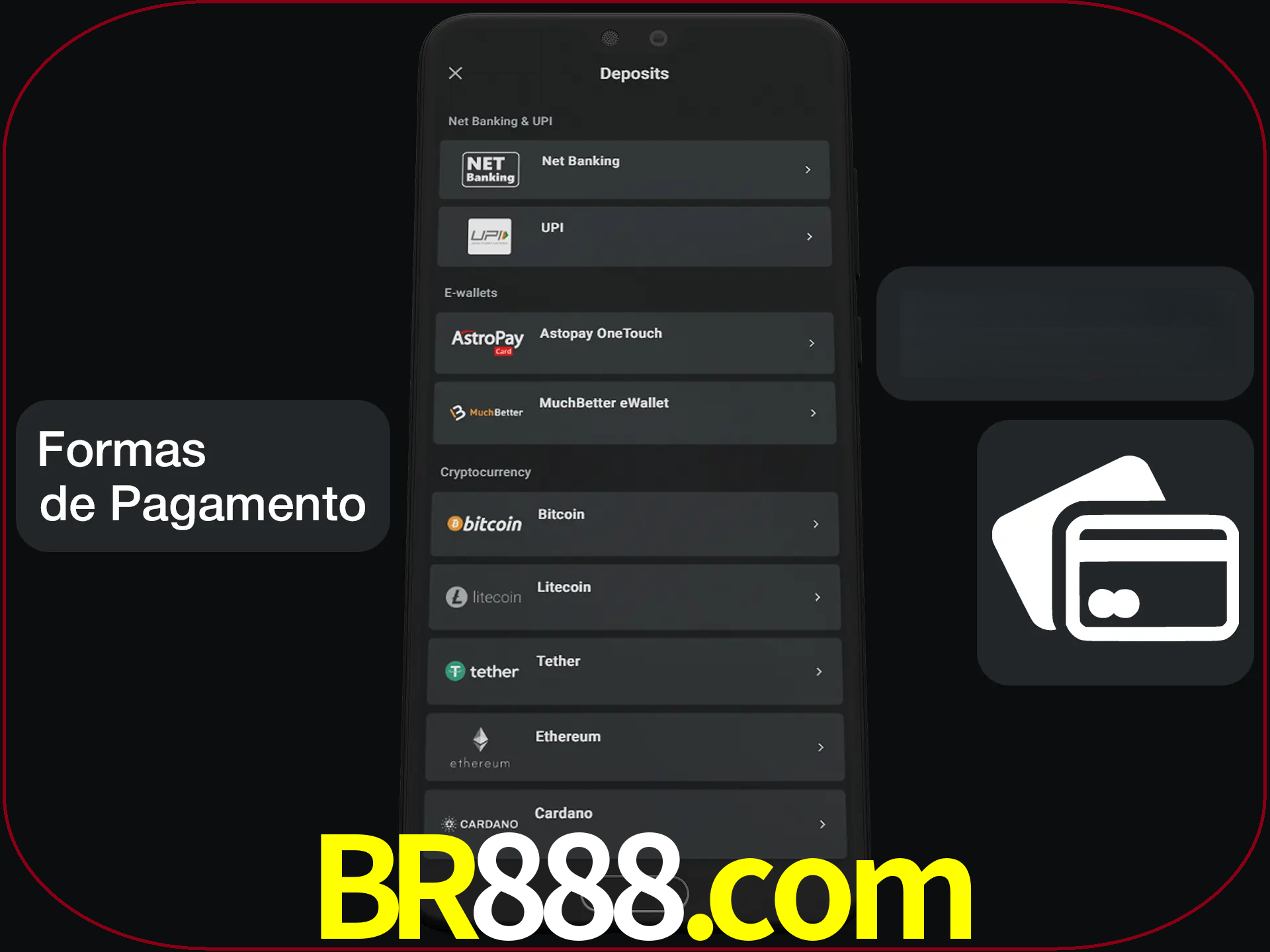 Escolha a forma de pagamento de sua preferência.