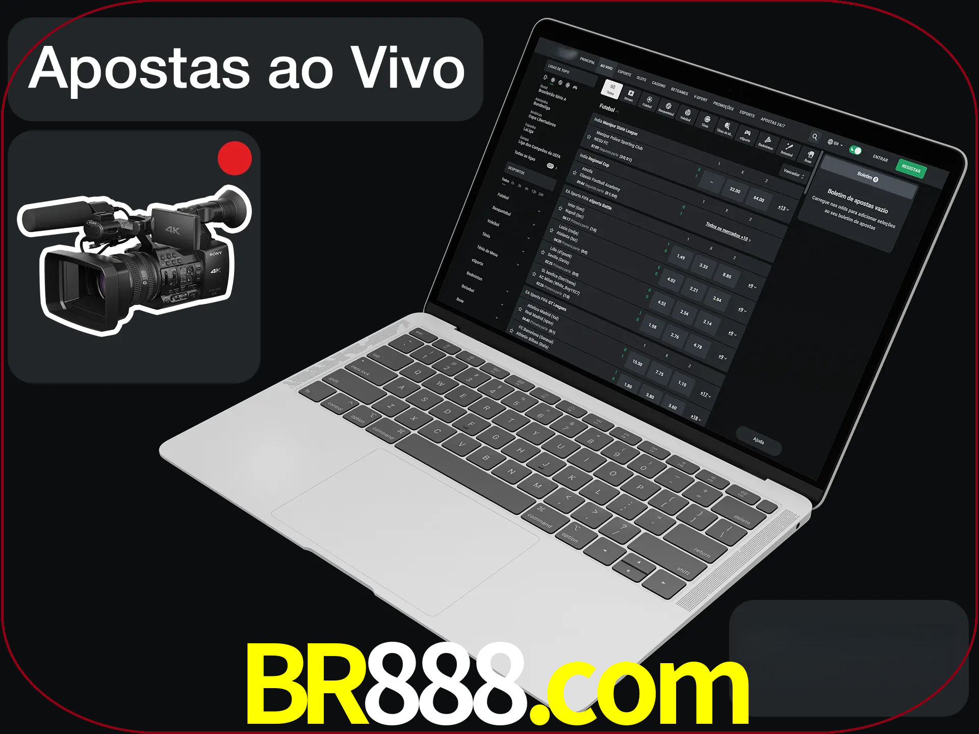 Aposte em formato ao vivo em nosso site.
