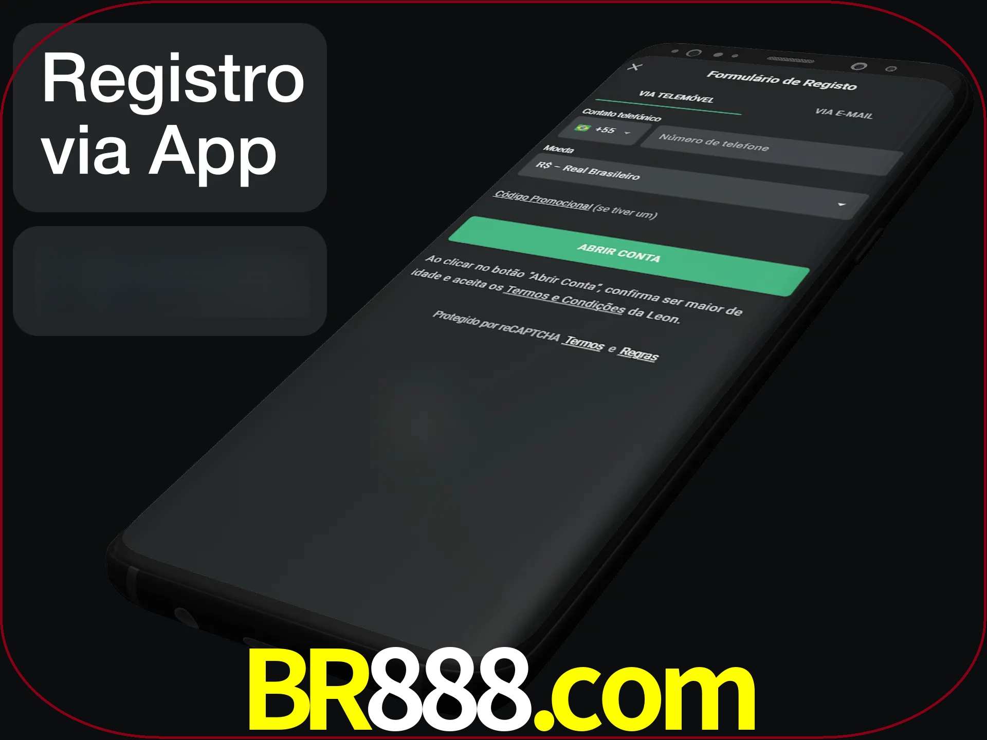 Registre-se quiclly em LeonBet usando o aplicativo.